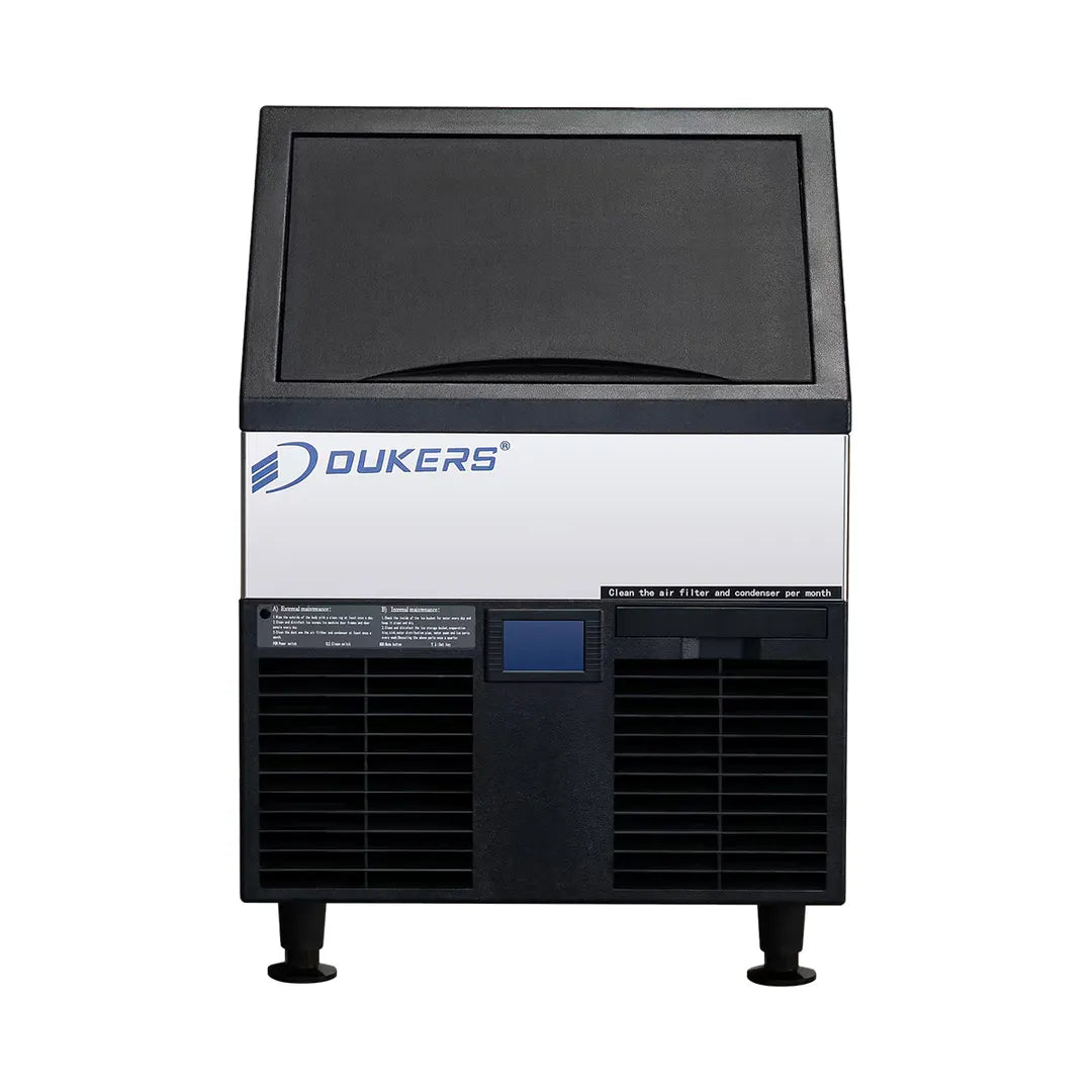 Dukers DIM-300 30" Air Cooled Half Cube 312 lb Undercounter Ice Machine with 88 lb Bin