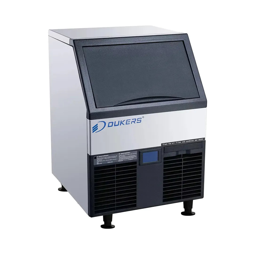 Dukers DIM-300 30" Air Cooled Half Cube 312 lb Undercounter Ice Machine with 88 lb Bin