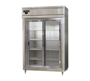 Continental Refrigerator D2RNSASGD 52-Inch Reach-In Glass Door Refrigerator — 2 Doors, Stainless Steel Exterior