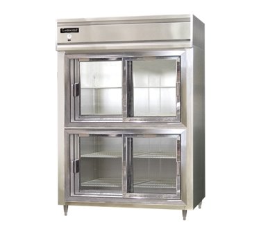 Continental Refrigerator D2RENSSSGDHD 57-Inch Reach-In Glass Door Refrigerator — 4 Doors, Stainless Steel Exterior