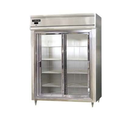 Continental Refrigerator D2RESNSASGD 57-Inch Reach-In Glass Door Refrigerator — 2 Doors, Stainless Steel Exterior