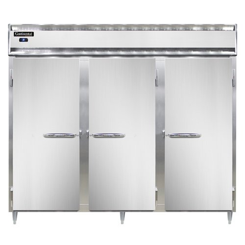 Continental Refrigerator D3REN 85.5-Inch Reach-In Refrigerator — 3 Doors, Stainless Steel Front