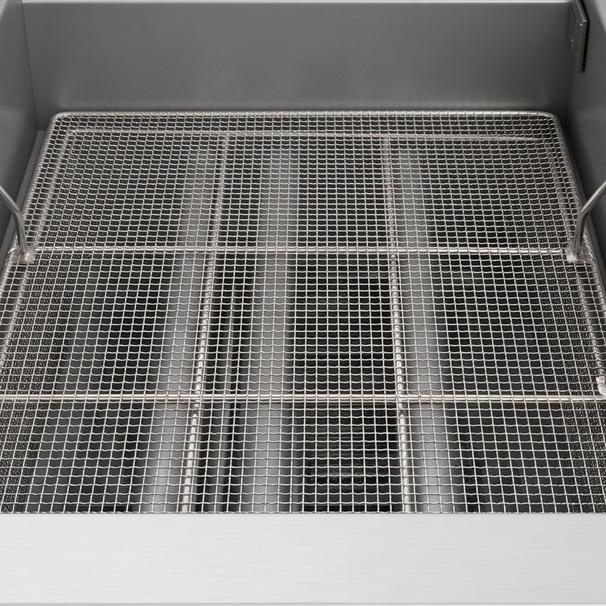 Cookline DOF-125 gas flat bottom donut fryer, fry screen in the tank