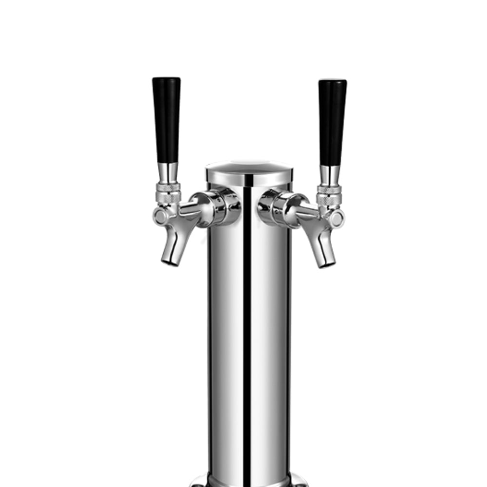 Coldline CDD-4 90" Black 4 Tap Refrigerated Direct Draw Beer Dispenser