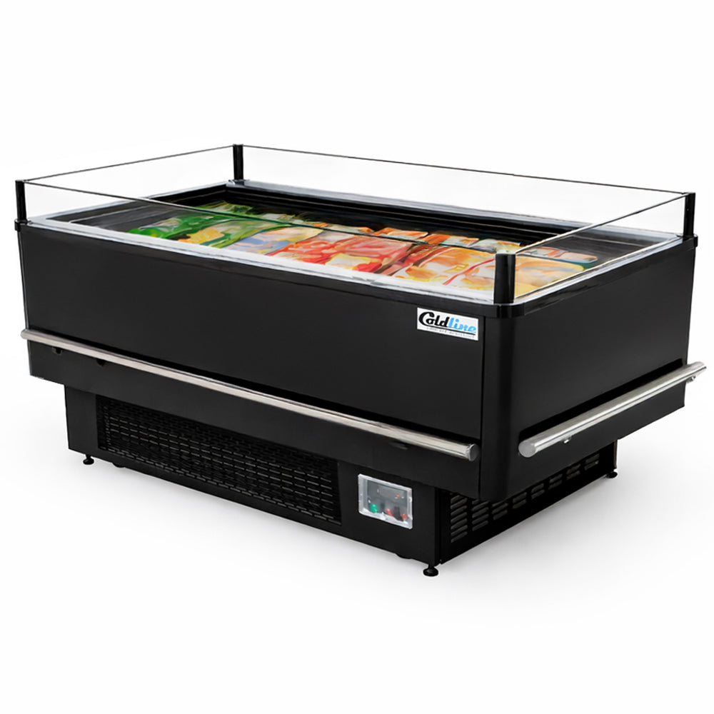 Coldline ISLAND-DT60 62" Open Air Dual Temperature Refrigerator and Freezer Island Merchandiser