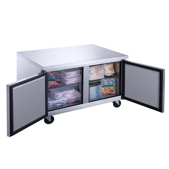 Dukers DUC36F 2-Door Undercounter Freezer in Stainless Steel