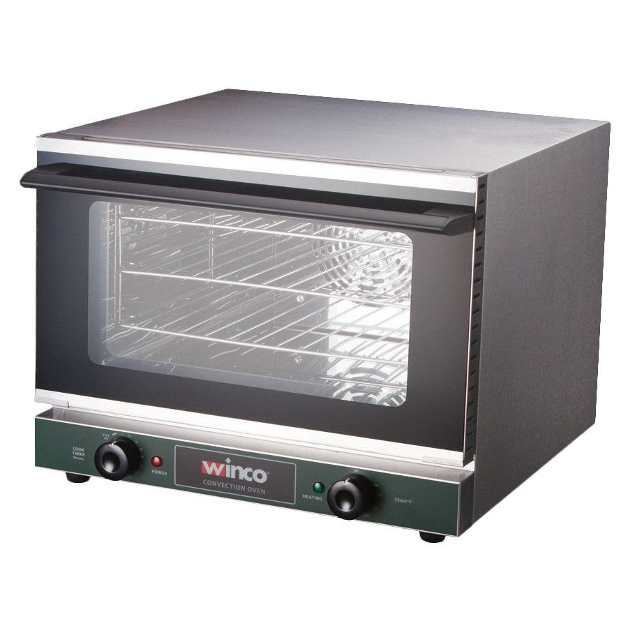 Winco ECO-250 Single Deck Countertop Electric Convection Oven w/ Manual Controls, Qt.er-Size | 18.75" Wide