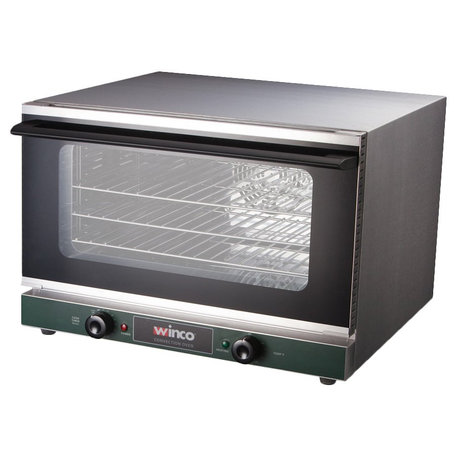 Winco ECO-500 Single Deck Countertop Electric Convection Oven w/ Manual Controls, Half-Size | 22.5" Wide