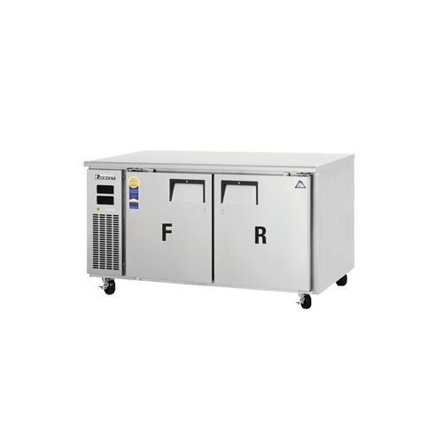 Everest ETRF2 59" Undercounter/Worktop Dual Temperature Refrigerator/Freezer w/ 2 Doors, 9 (R) & 9 (F) cu. ft.