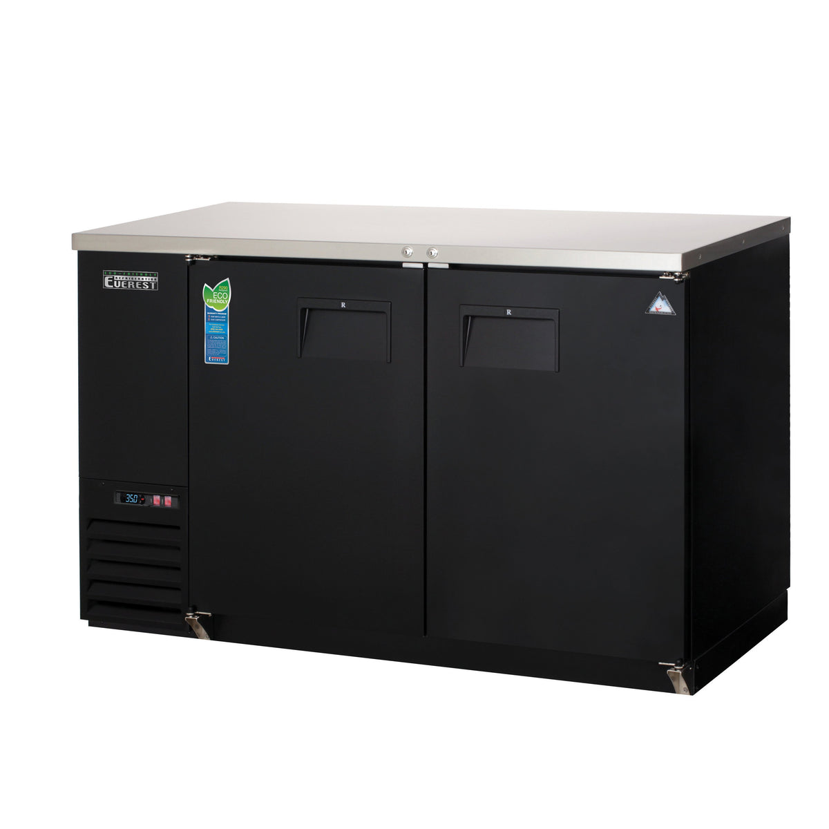 Everest EBB48 49" Two Section Back Bar Cooler with Solid Door, 14.0 cu. ft.