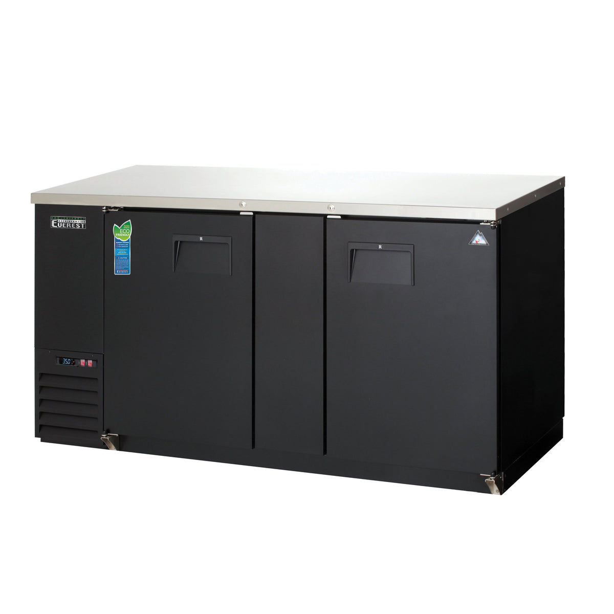 Everest EBB69 68" Two Section Back Bar Cooler with Solid Door, 24.0 cu. ft.