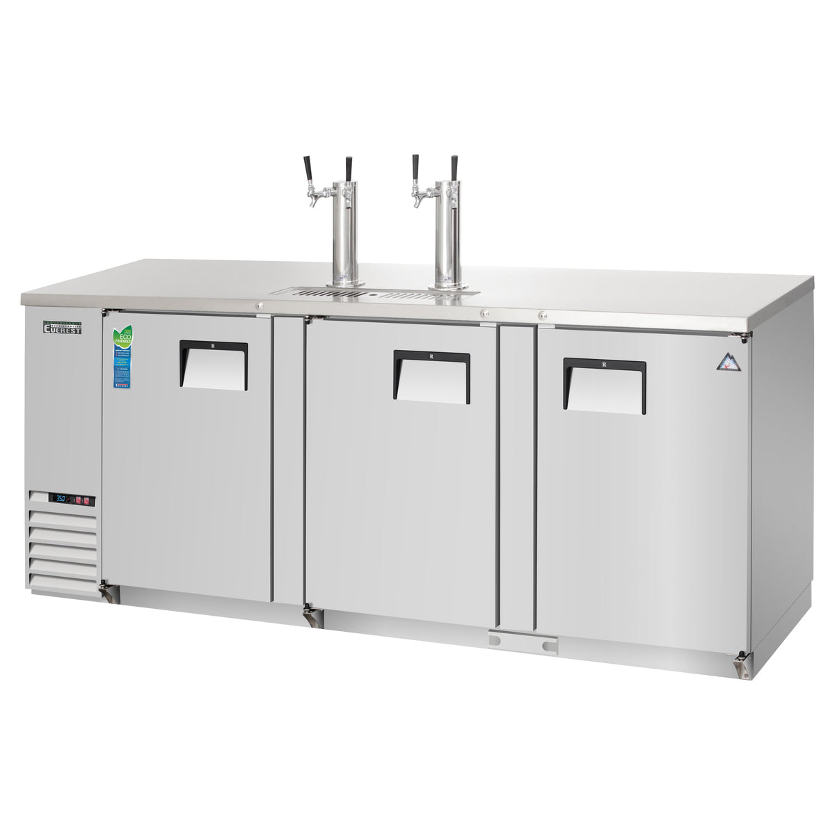 Everest EBD4-SS 89" Direct Direct Draw Keg Refrigerator, Stainless Steel, 4 Keg