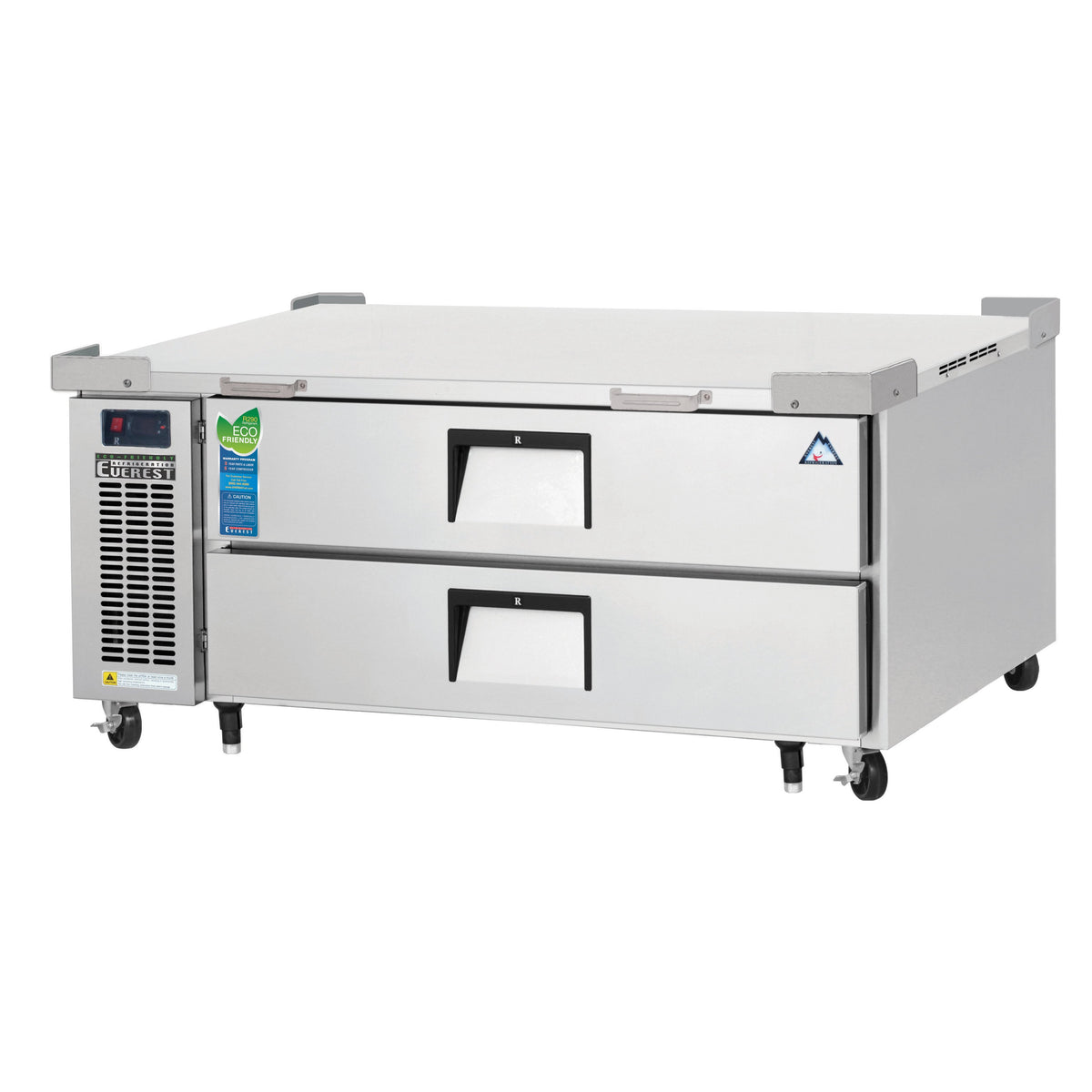 Everest ECB52D2 51" 1- Section Refrigerated Chef Base w/ Heavy Duty 2 Drawers