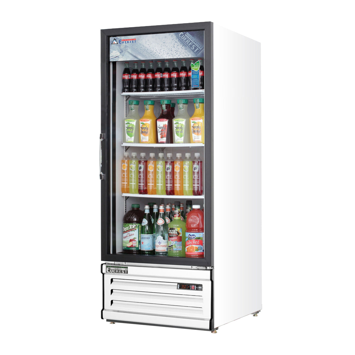 Everest EMGR10 24" One Door Merchandiser Refrigerator, White Exterior, 10 cu. ft.