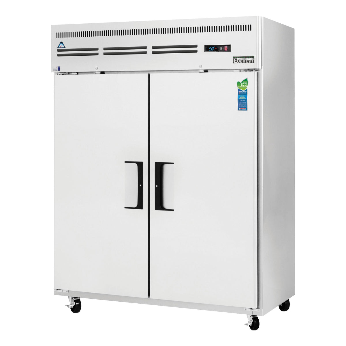 Everest ESWR2 59" 2-Section Reach-In Refrigerator w/ 2 Solid Full Doors, Top Mount, Stainless Steel, 55 cu. ft.