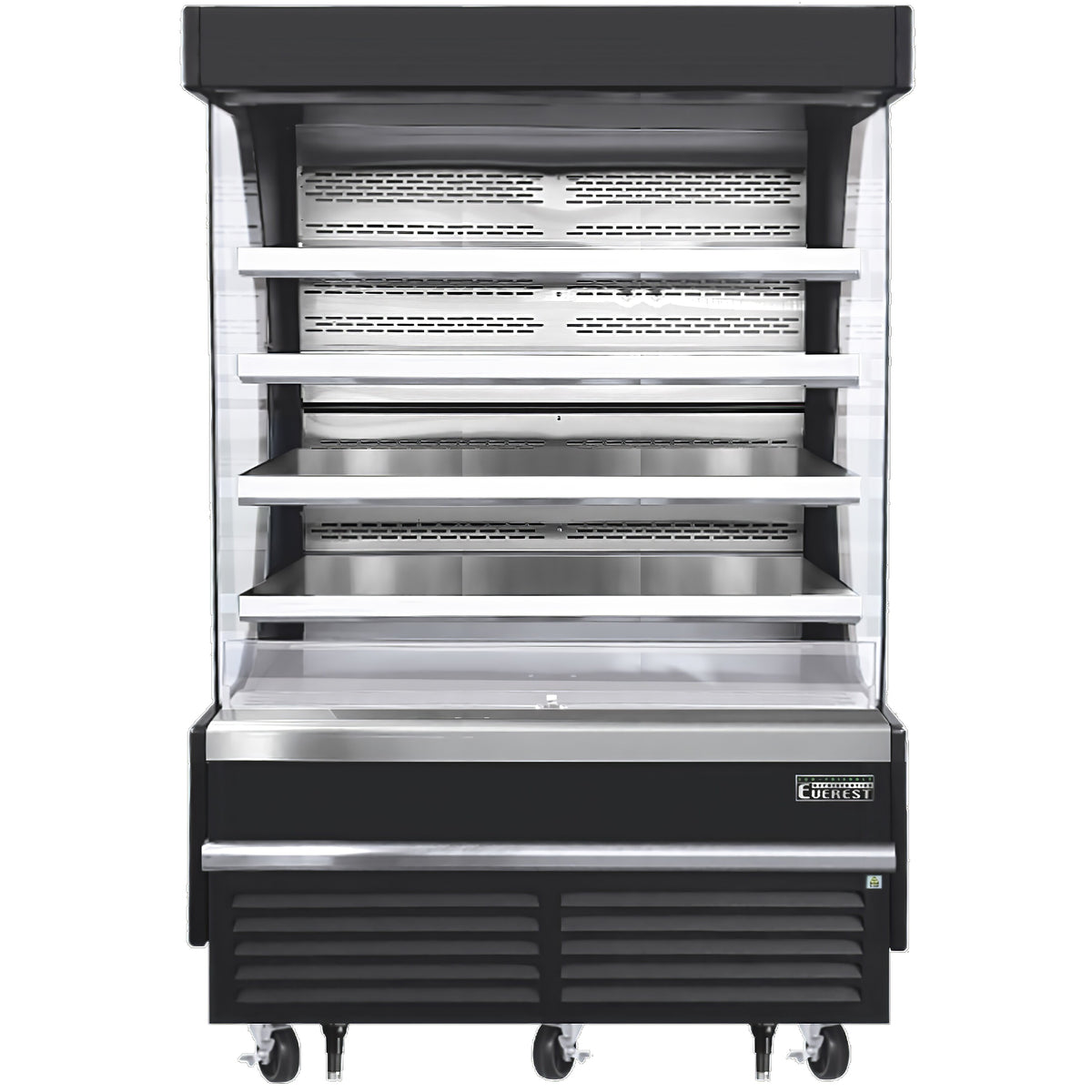 Everest EOMV-60-B-28-T 60" Vertical Open Air Merchandiser in Black, High Profile, 4 Shelves, 21.2 cu. ft.