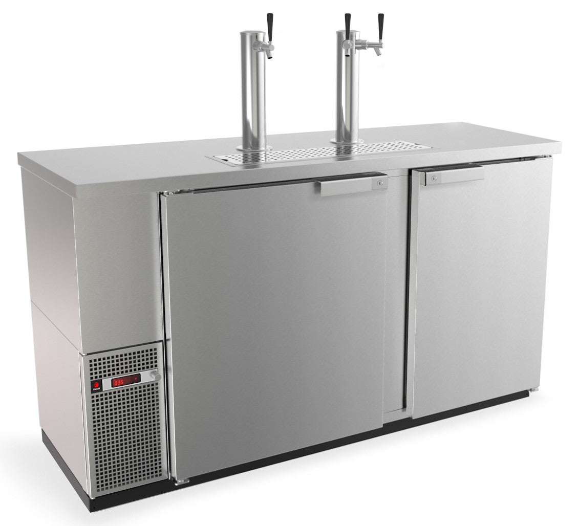 Fagor FDD-59S-N 59" Draft Beer Cooler, 3-Keg 19.4 cu ft, SS, Faucets, 1/3 hp Comp, cETLus Certified