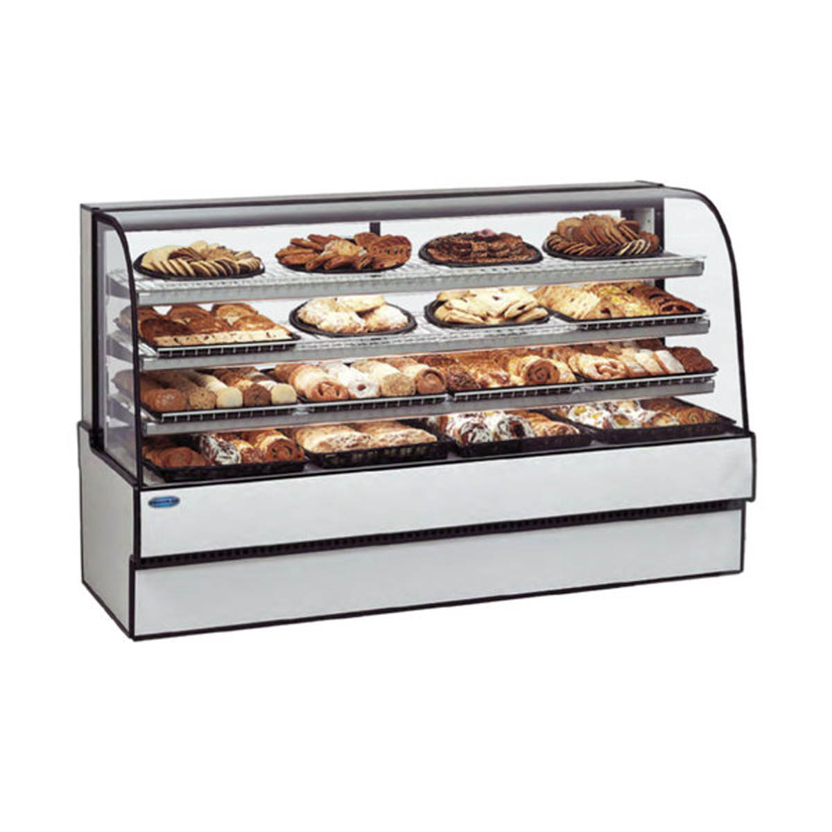 Federal Industries CGR7748 77" Curved Glass Refrigerated Bakery Case w/ 3 Shelves