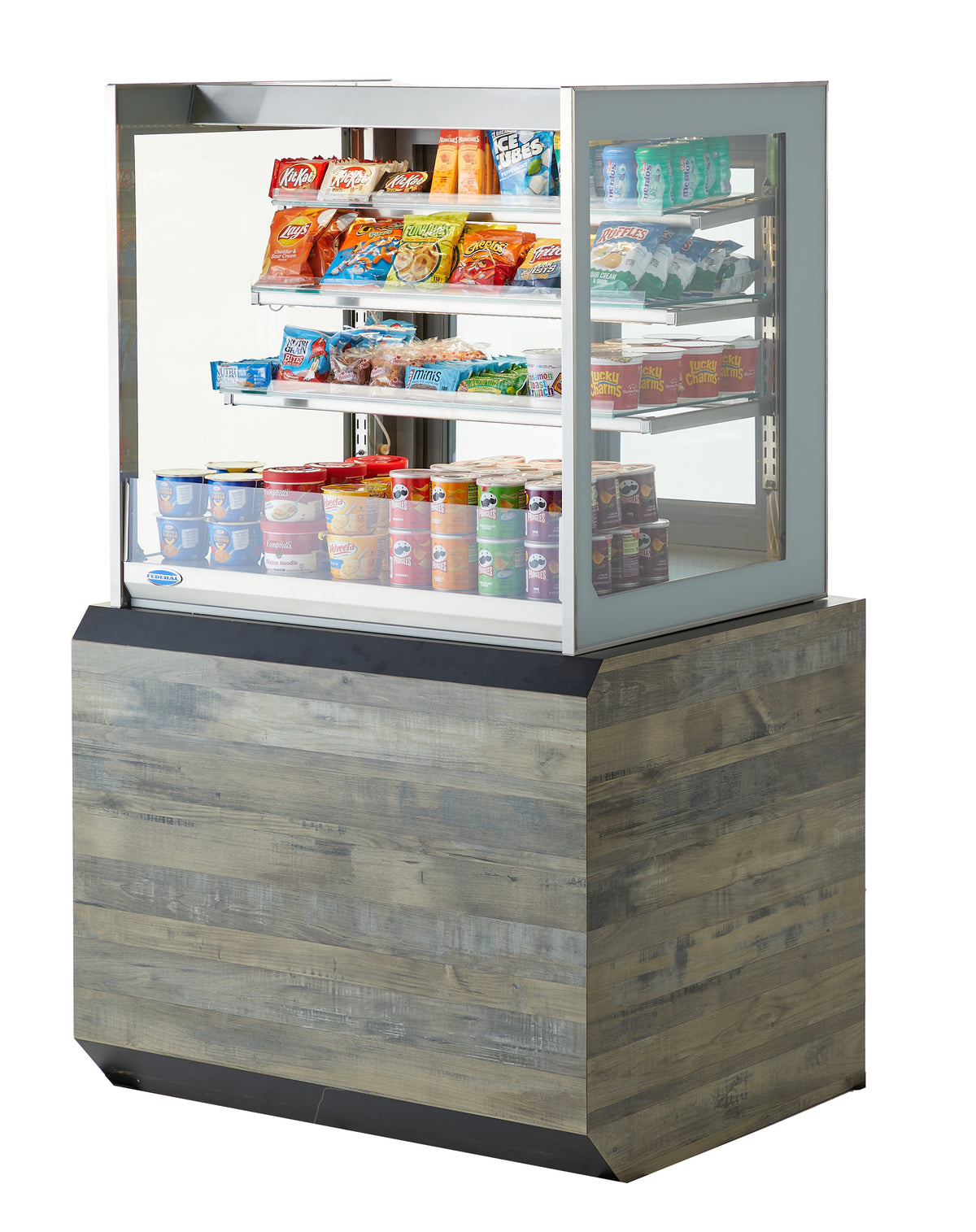 Federal Industries ITDSS4834F 48" Display Case, Glass Shelves, 3500K LED, UL‑Listed
