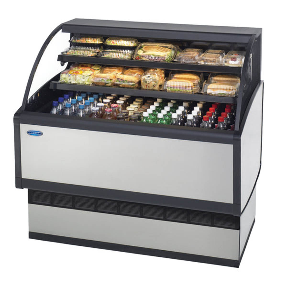 Federal Industries LPRSS5 60" Low Profile Self-Serve Refrigerated Merchandiser, 2 Shelves