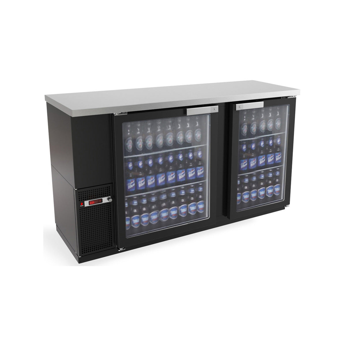 Fagor Refrigeration FBB-24-60G Refrigerated Back Bar Cabinet w/ 2 Glass Doors, 4 Shelves