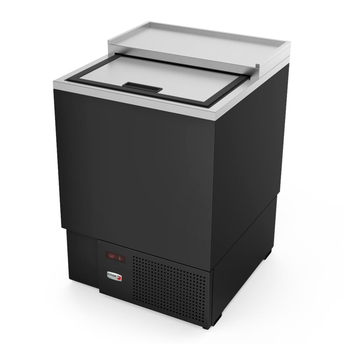 Fagor FGF-24 25" Glass & Plate Chiller Black & Stainless Steel, 96 Mug Capacity, Deep Well