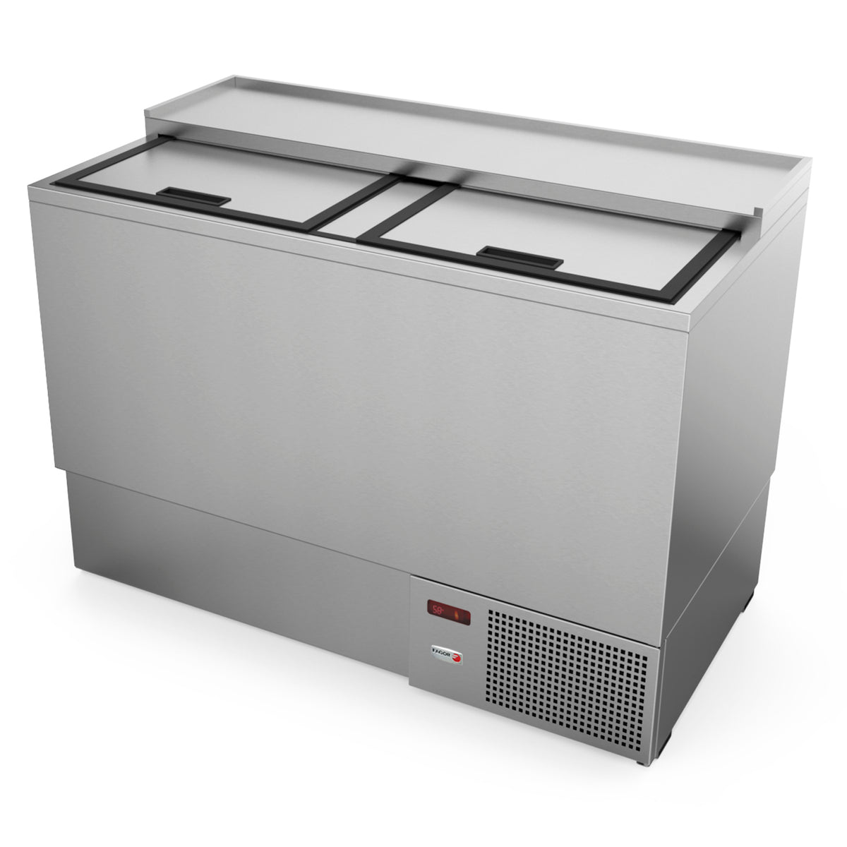 Fagor FGF-50S 50" Glass & Plate Chiller Stainless Steel, 234 Mug Capacity, Deep Well, Auto Defrost