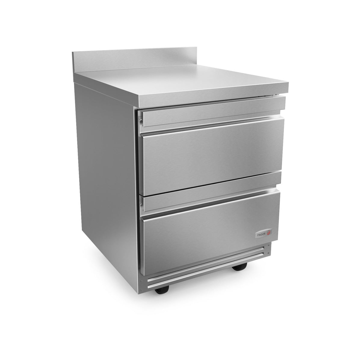 Fagor FWR-27-D2-N 27" 1-Section Worktop Refrigerator w/ 2 Drawers, Front Breathing, 9.5 cu. ft.