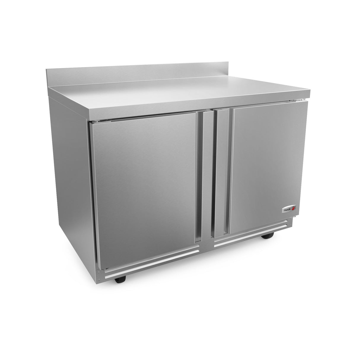 Fagor FWR-48-N 48" 2-Section Worktop Refrigerator w/ 2 Doors, Front Breathing, 16.7 cu. ft.