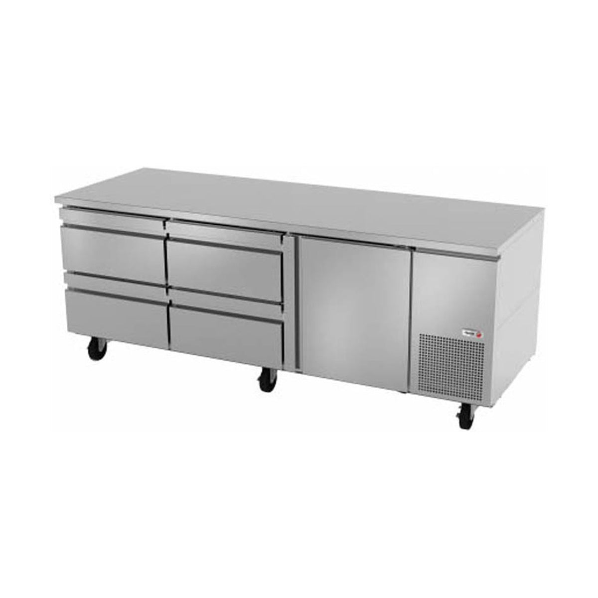 Fagor SUR-93-D4 93" 1-Door & 4-Drawer Undercounter Fridge, Stainless Steel, Front-Breathing, 26.5 cu. ft.