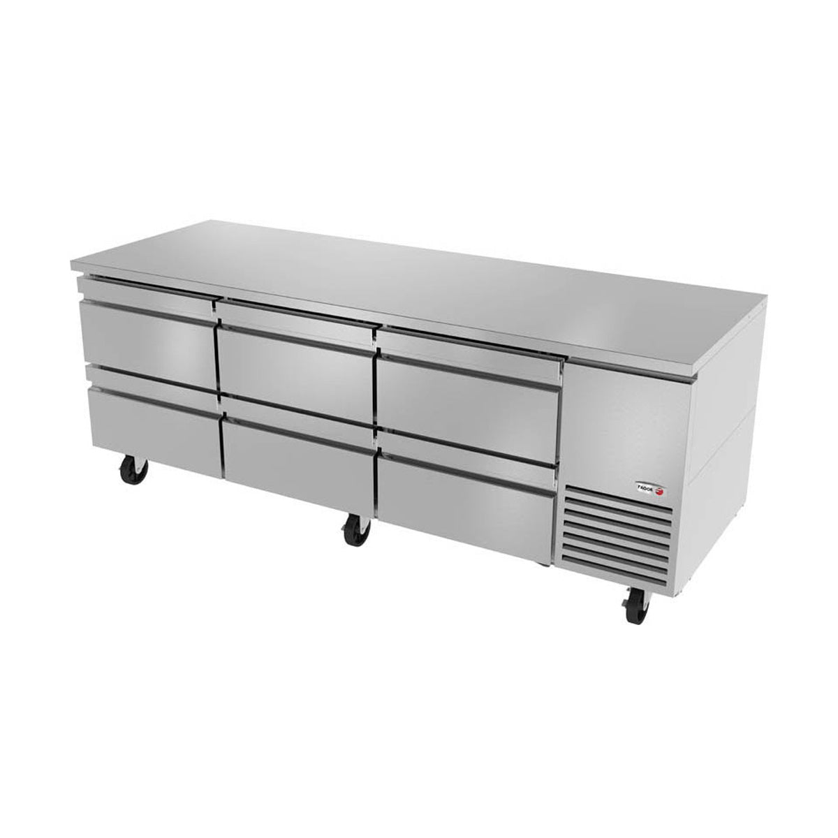 Fagor SUR-93-D6 93" 6-Drawer Undercounter Refrigerator, Stainless, Front Breathing, 26.5 cu. ft.