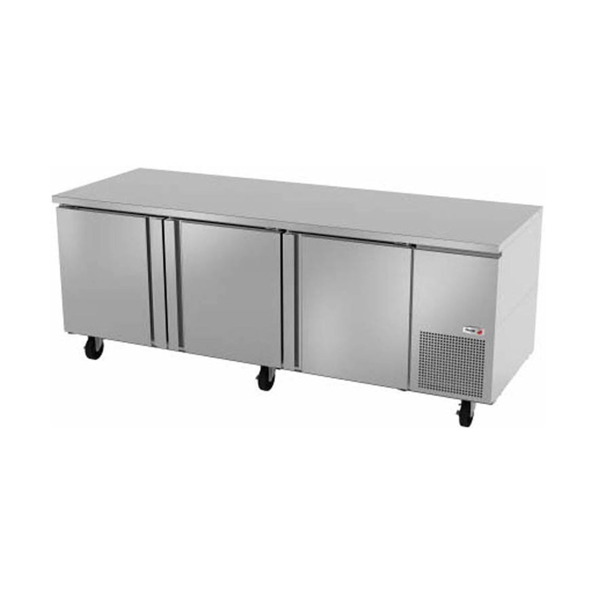 Fagor SUR-93 93" 3-Door Undercounter Refrigerator, Stainless Steel, Front Breathing, 26.5 cu. ft.