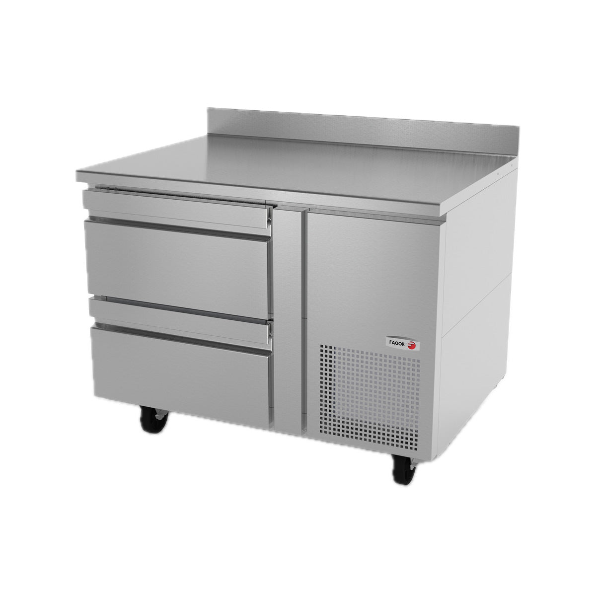 Fagor SWR-46-D2 46" 1-Section Worktop Refrigerator w/ 2 Drawers, Front Breathing, 9.9 cu. ft.