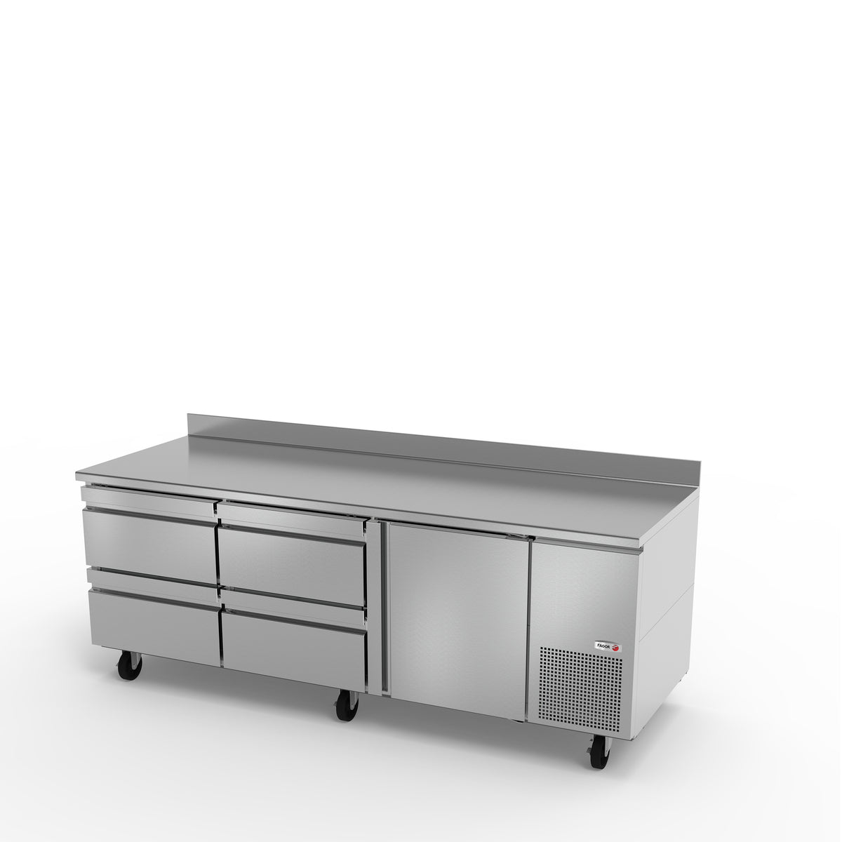Fagor SWR-93-D4 93" Worktop Refrigerator w/ 1 Door & 4 Drawers, Front Breathing, 26.5 cu. ft.