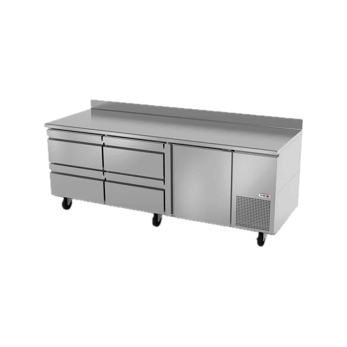 Continental Refrigerator DRA43NSSBS 43-Inch Worktop Refrigerator — 2 doors, Stainless Steel Front