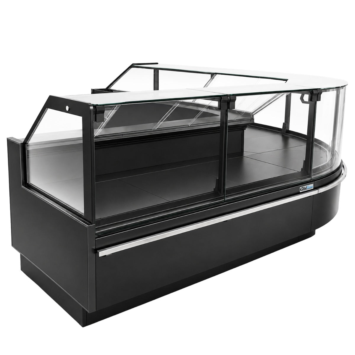 Coldline LDCD77 77" Deep Depth Refrigerated Flat Straight Glass Meat Deli Case with Rear Storage