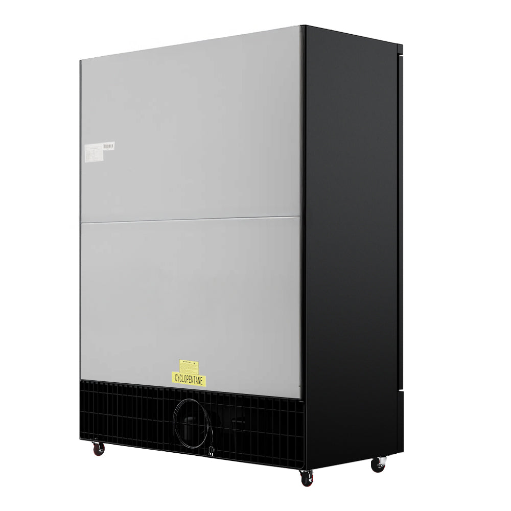 Coldline G2-B 49" Two Glass Door Merchandiser Refrigerator with LED Lighting, Black