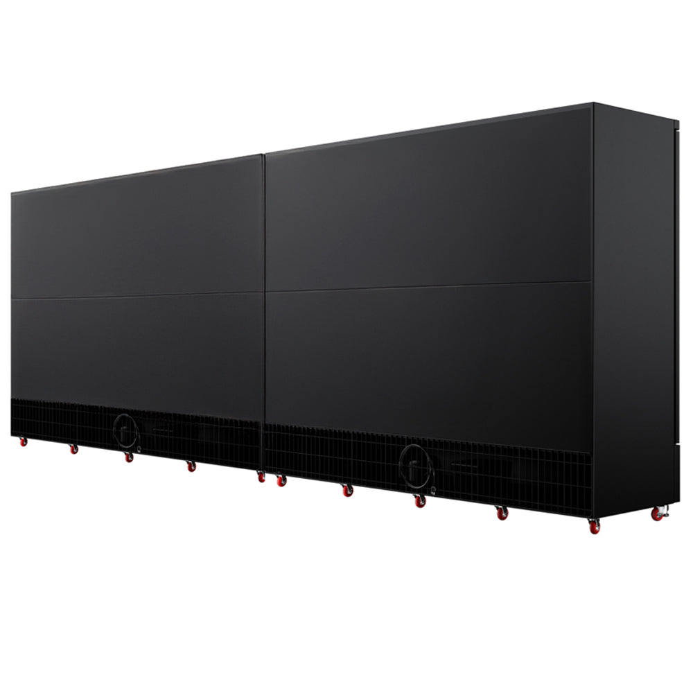 Coldline G8-B 197" Eight Glass Door Merchandiser Refrigerator with LED Lighting, Black