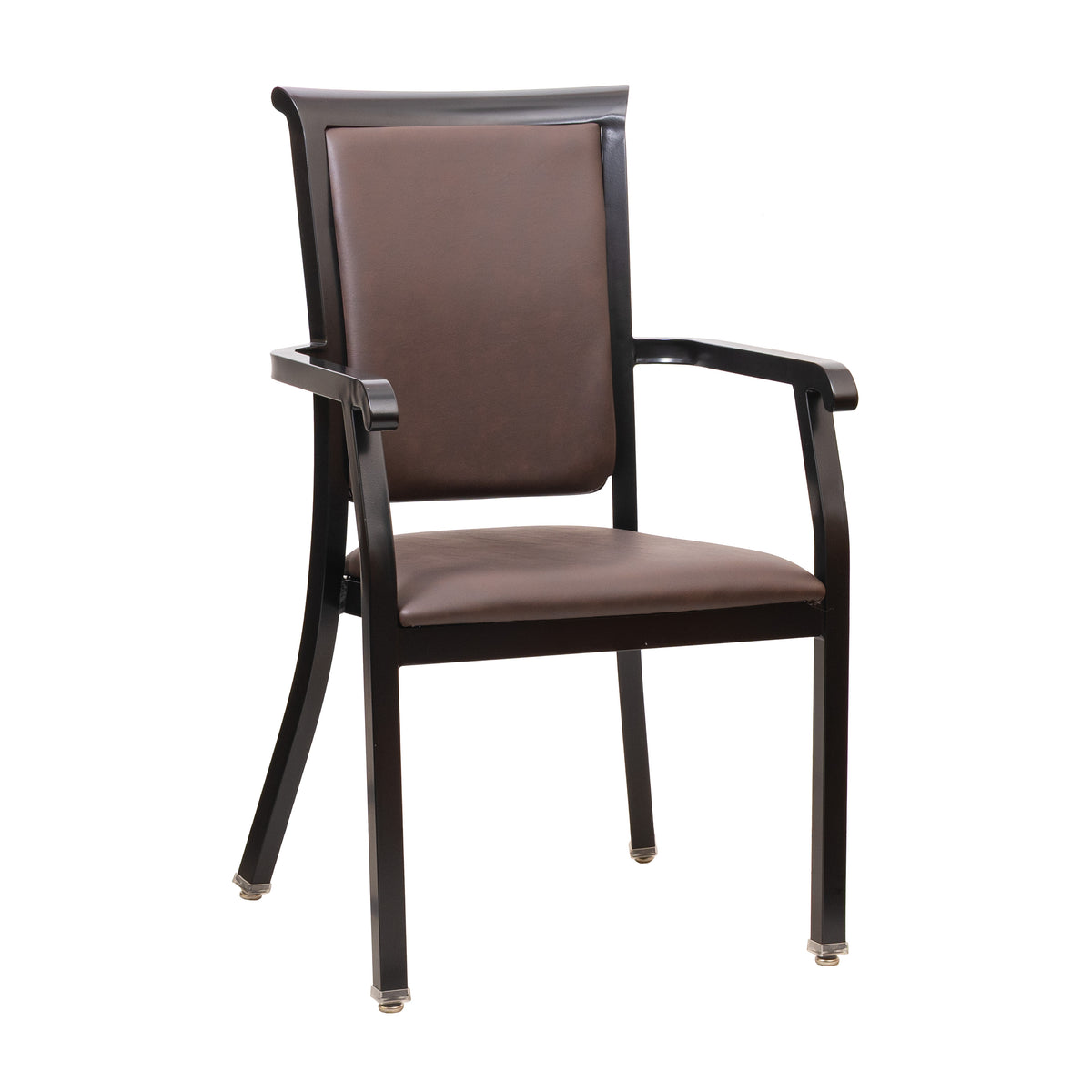 G & A 2756-AL GR8 Indoor Stackable Banquet Chair, 12-Gauge Aluminum Frame, Upholstered Square Back with Handhold, Grade 8 UPH, Stacks 4 High