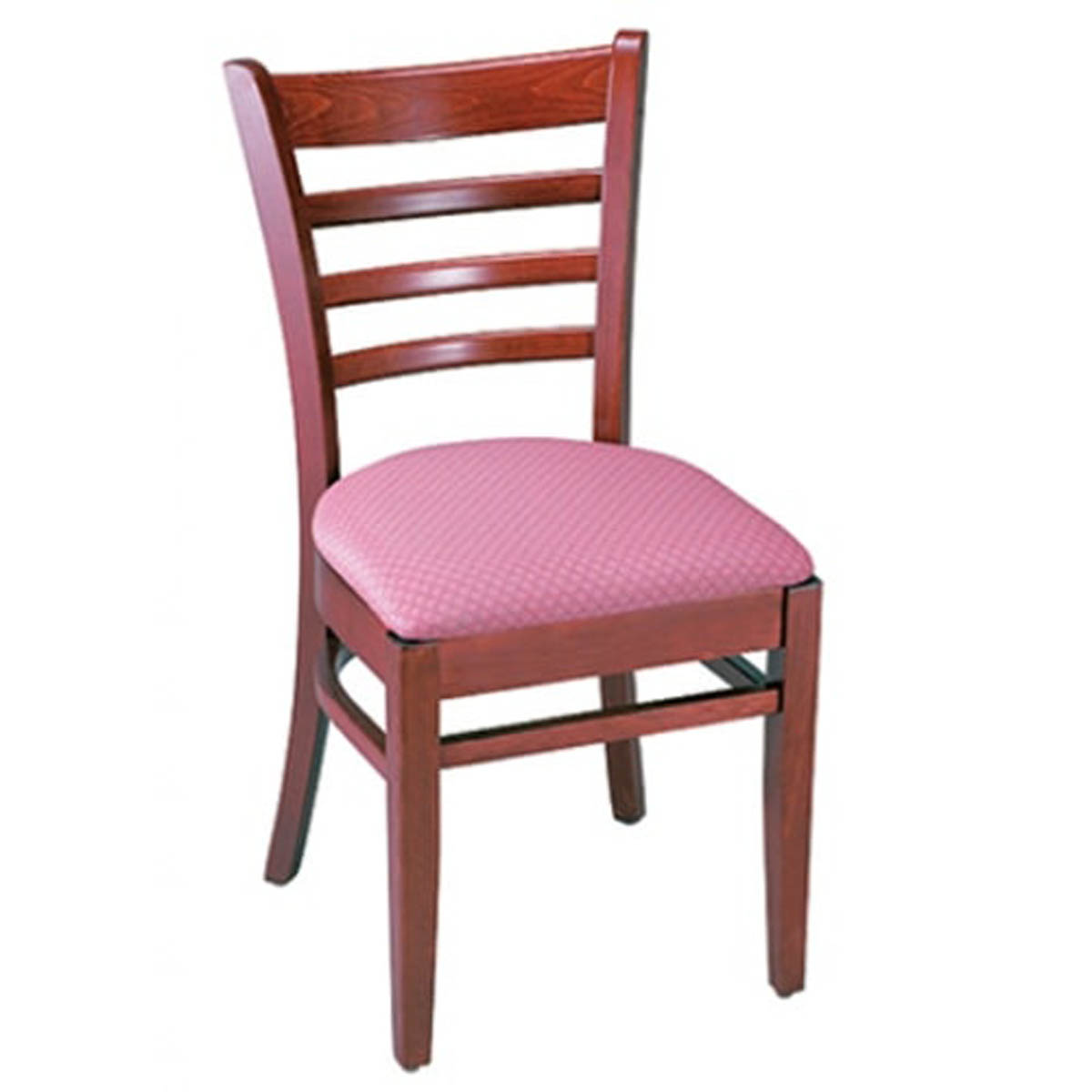 G & A 4613 Indoor Side Chair with Ladder Back and Upholstered Padded Seat, Beechwood Frame