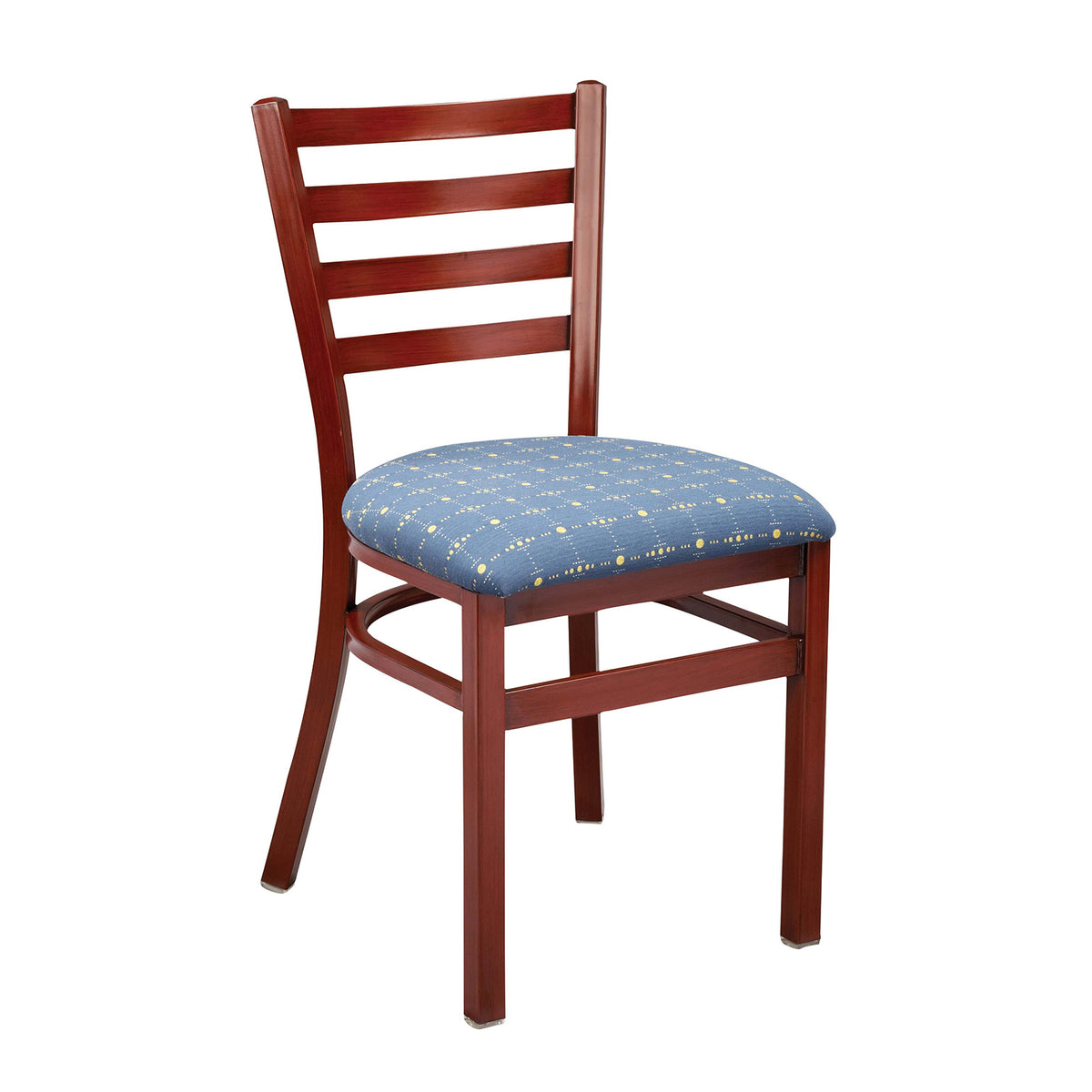 G & A 513-M PS Indoor Dante Side Chair with Ladder Back, Steel Frame with Mahogany Finish
