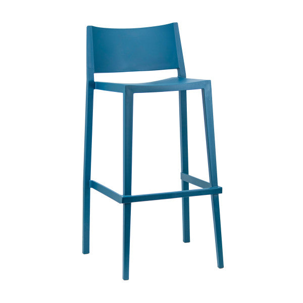 G & A 947 Sintra Outdoor Barstool, Resin Back and Seat, Armless Plain Back