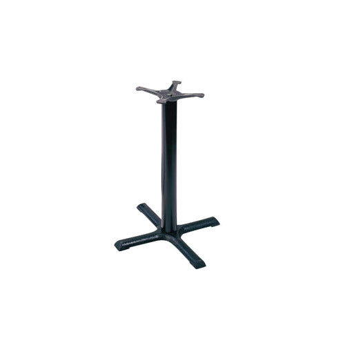 G & A B2222 B Series 22x22 Restaurant Table Base, Dining Height, Cast Iron, Black Finish