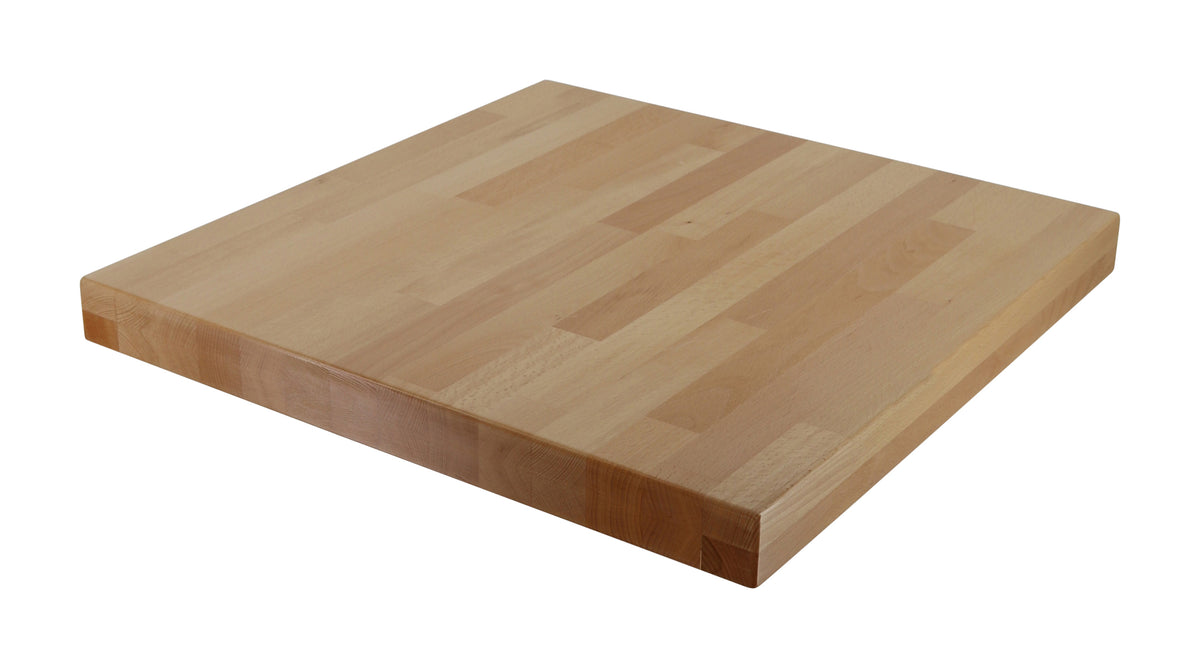 G & A BBU3048 30" x 48" Rectangular Solid Beechwood Butcher Block Table Top, 2-1/4" Thick, Finger Joint Construction