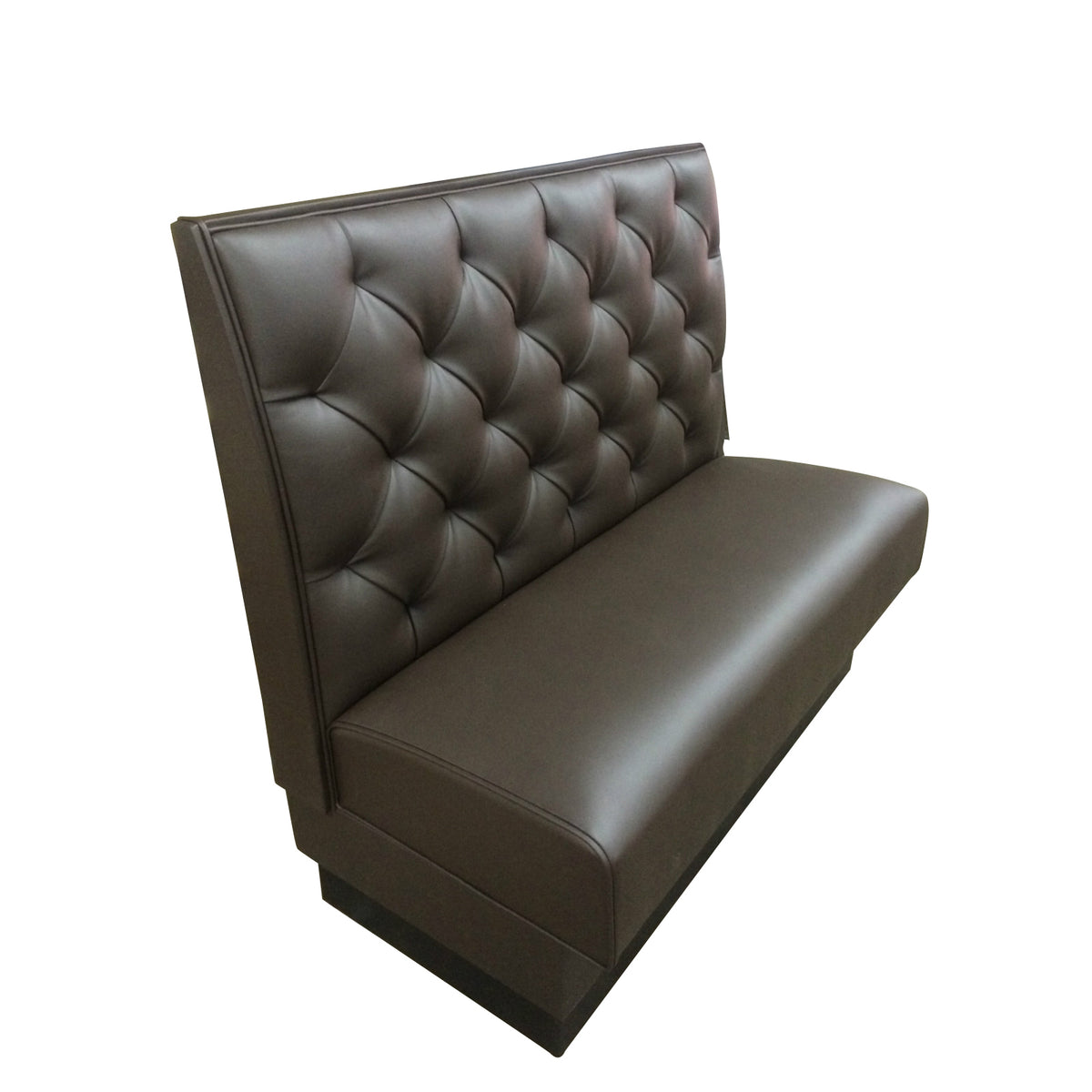G & A DIAMOND TUFTED-S-48 Single Booth, 48H, Upholstered Tufted Back & Seat, Solid Wood Frame, COM/Esprit Vinyl, per Linear Foot