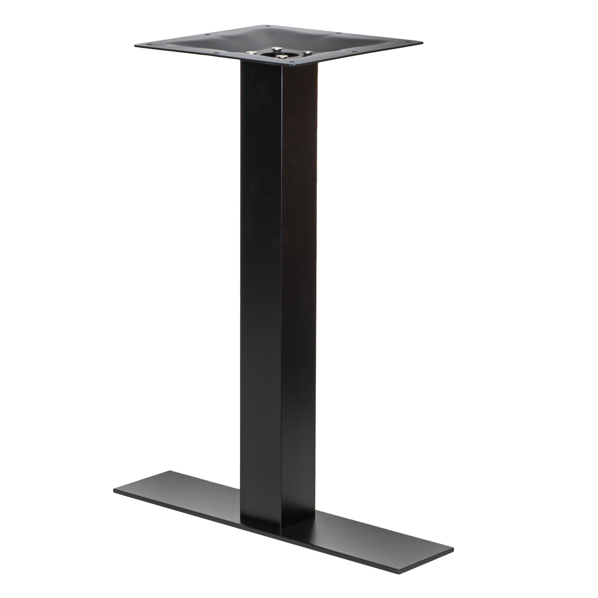 G & A GB0522 Steel Table Base with 5" x 22" Spread, 2-1/4" Column, Black Powder Coat Finish, Adjustable Glides for Indoor/Outdoor Use