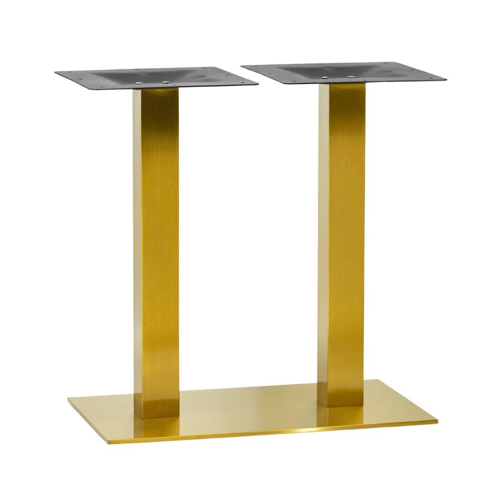 G & A GDH1628 GD Series Bar Height Table Base, 16x28 Spread, Steel, Gold Powder Coat Finish