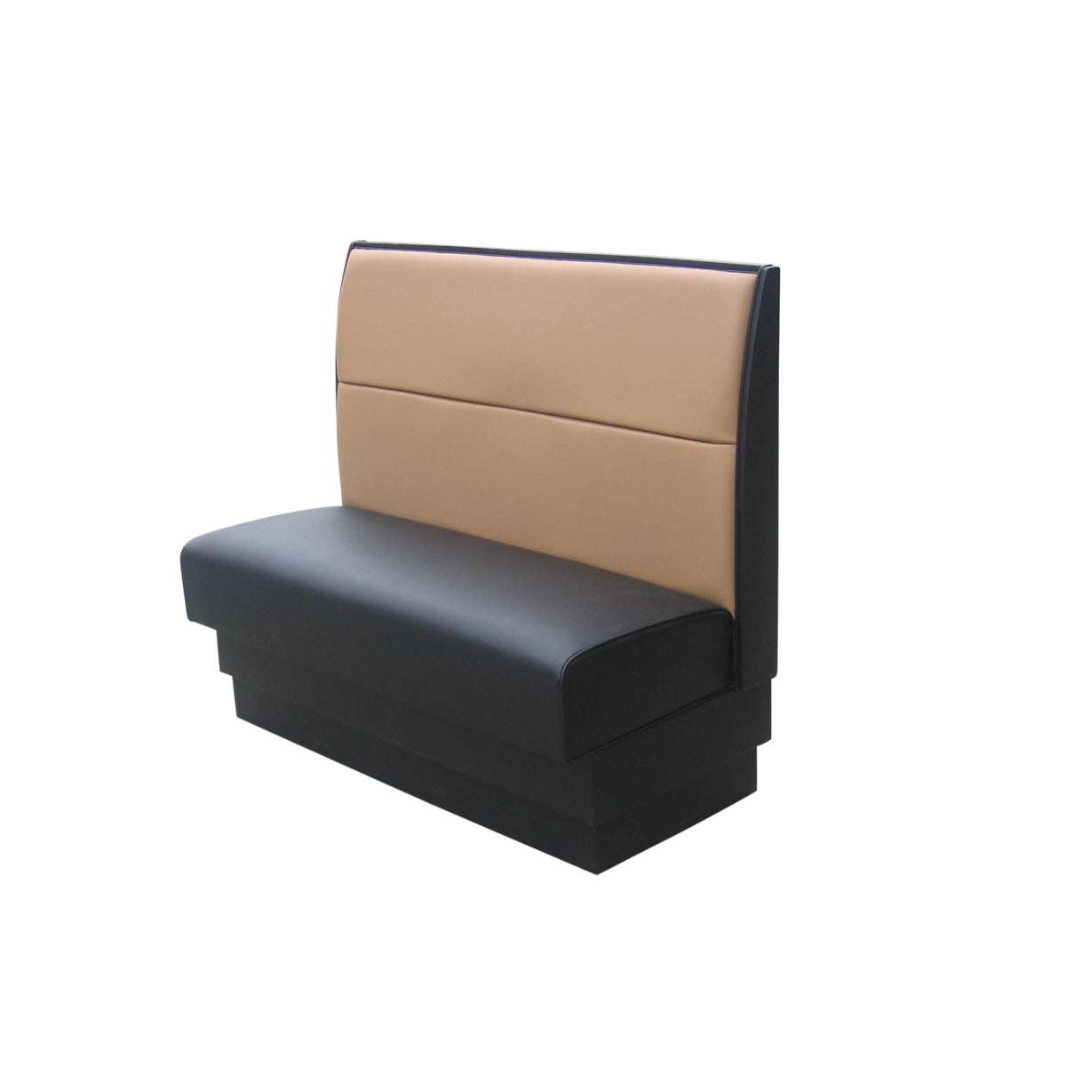 G & A HORIZONTAL-1/4-48 1/4 Circle Upholstered Channel Back Corner Booth, 48"H, Solid Wood Frame, COM/Esprit Vinyl, Priced per Foot