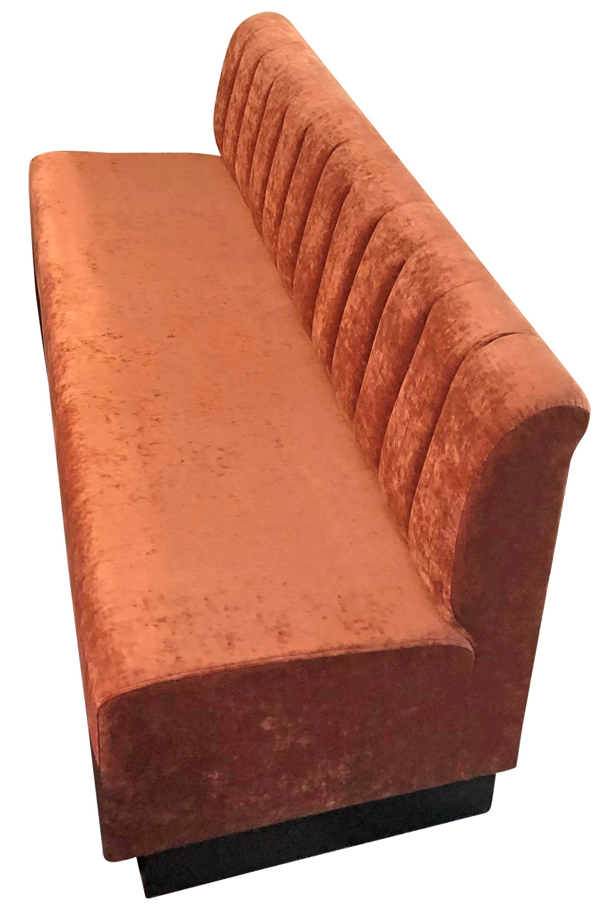 G & A LUNA-D-42 Double Vertical Channel Back Restaurant Booth, Upholstered Seat, 42"H, Wood Frame, COM Vinyl, Sold per Foot