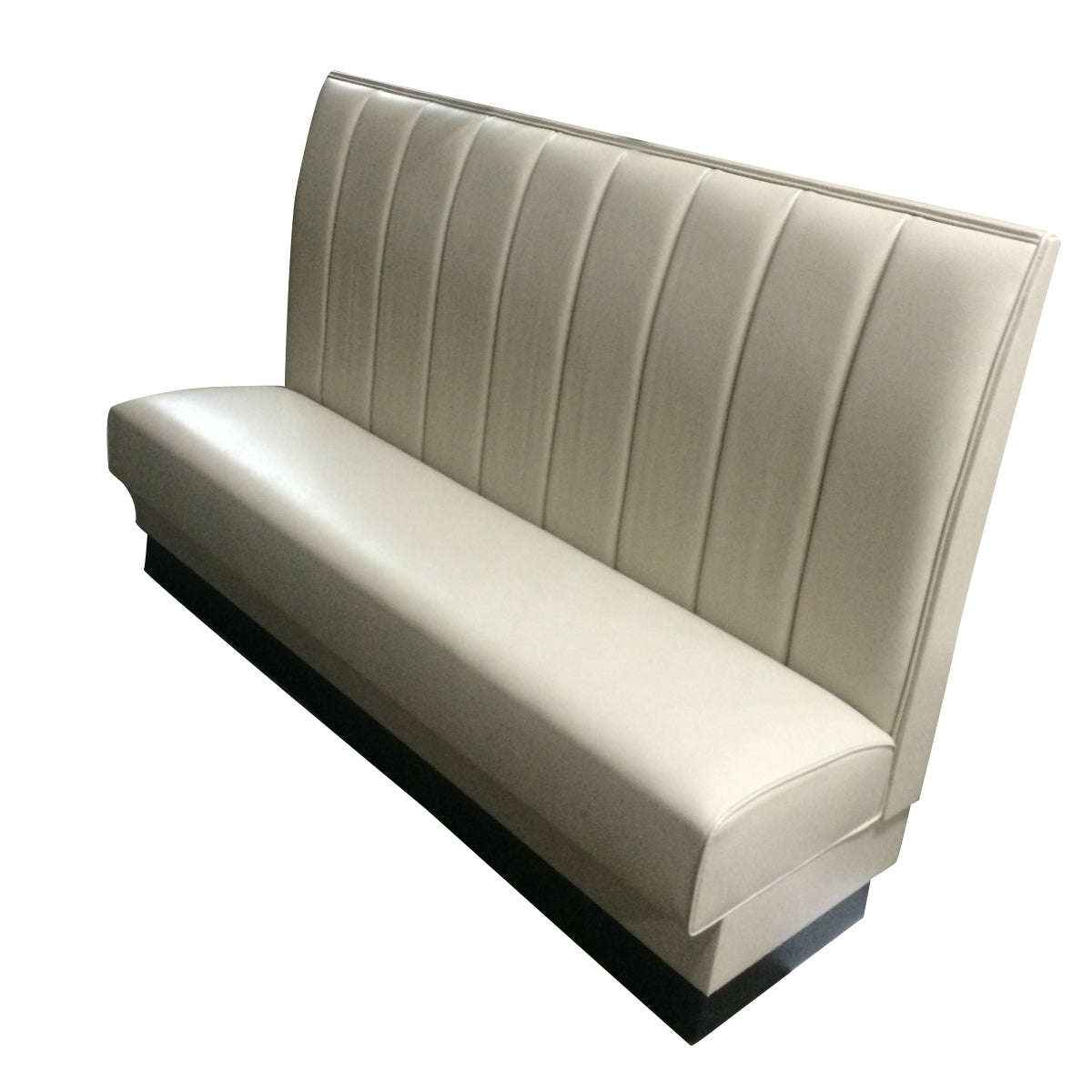 G & A VERTICAL-D-48 Double Vertical Channel Back Booth, 48H, Upholstered Seat & Back, Solid Wood Frame, COM/Esprit Vinyl, per Foot